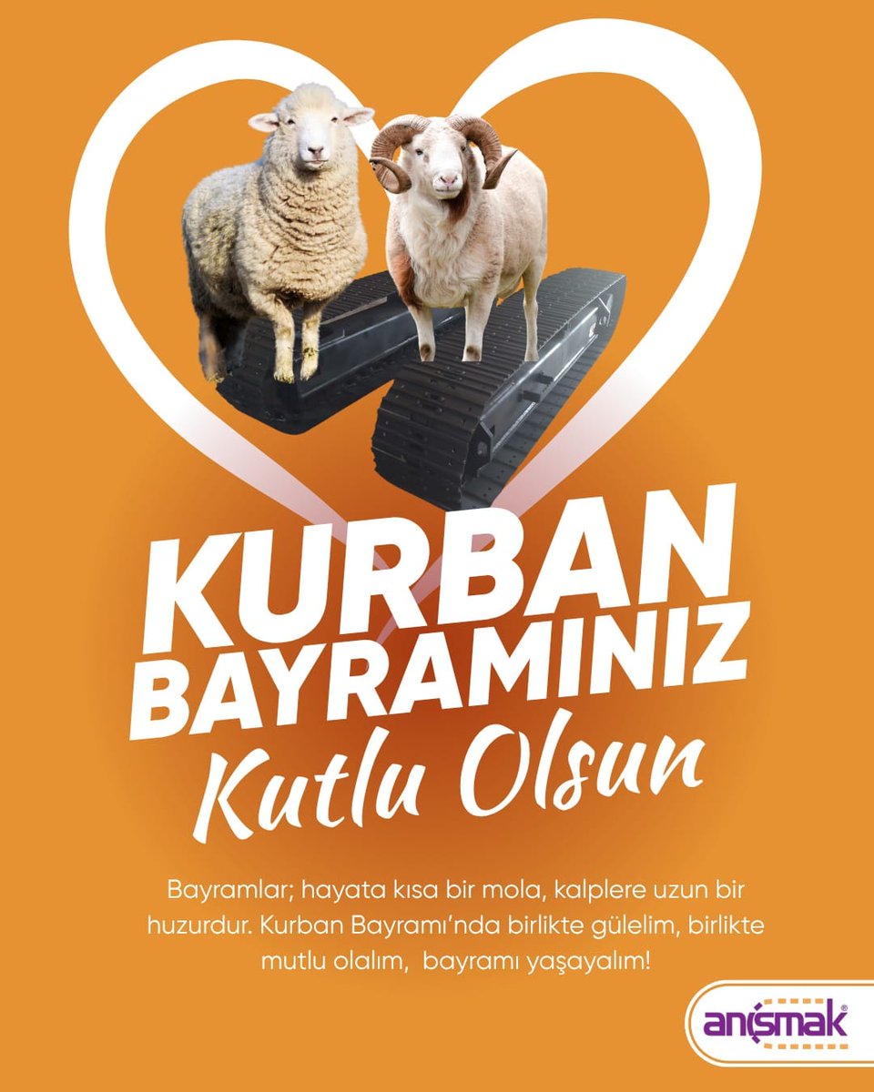 ANISMAK's tweet photo. ✨Kurban Bayramı'nın ülkemize ve tüm insanlığa huzur, barış ve refah getirmesini dileriz. Bayramlar sevgi, umut ve paylaşmayla güzelleşir. Sevdiklerinizle birlikte nice sağlıklı, mutlu bayramlara! 🐑
#KurbanBayramı #BayramKutlaması #Barış #Huzur #Refah #Anişmak #ATrack #itm #jsb https://t.co/SA8AvQyPM6