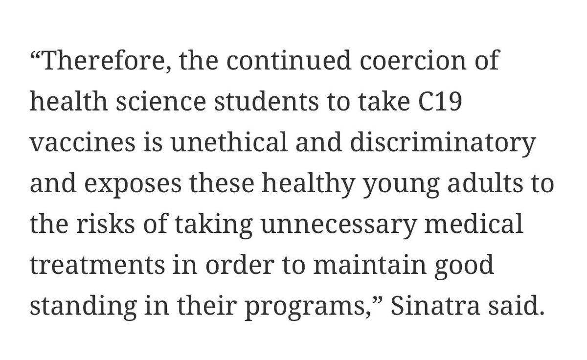 NCM4Ever's tweet photo. Thank you @CollegeFix for writing about the oppressive and tyrannical C19 vaccine mandates still imposed on health care students and for including us in this article. https://t.co/wHnXx3aPei