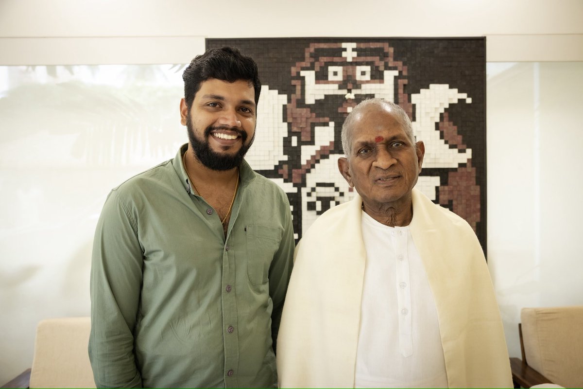 Tijo_official's tweet photo. Some moments don’t just happen — they live in your heart forever.
Standing beside the man whose music shaped my love for cinema… I was speechless, overwhelmed, and deeply humbled.
This isn’t just a photo. It’s a dream captured in a frame.

#Ilaiyaraaja #MaestroOfMusic https://t.co/9TpRntFQVV