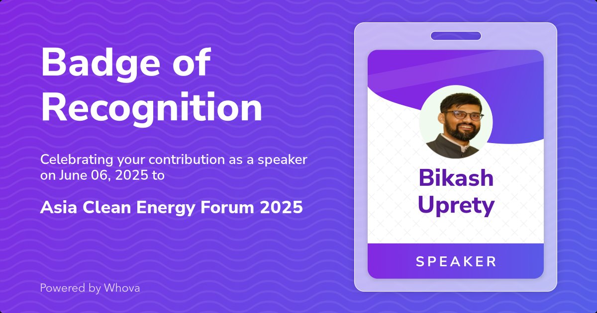 bikzenith's tweet photo. Thrilled to share that I just spoke at Asia Clean Energy Forum 2025! Big thanks to the organizers and everyone who joined the session.🌟 Your presence made it special! @ACEF_Forum @ADB_HQ

 - via #Whova event app https://t.co/MfMyV9Xvkt