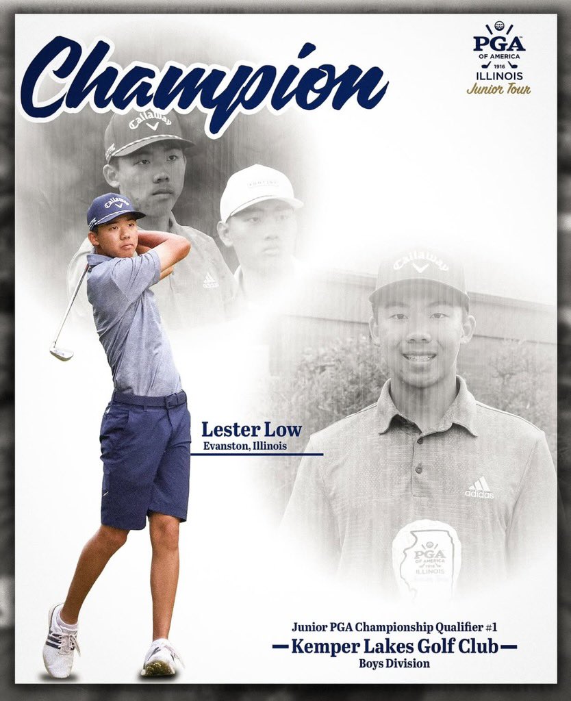 ETHSports's tweet photo. Congratulations to Lester Low for winning the Junior PGA Championship Qualifier at Kemper Lakes!! Brother Kieran Low finished 3rd Place!! https://t.co/IiklcHOE7Y