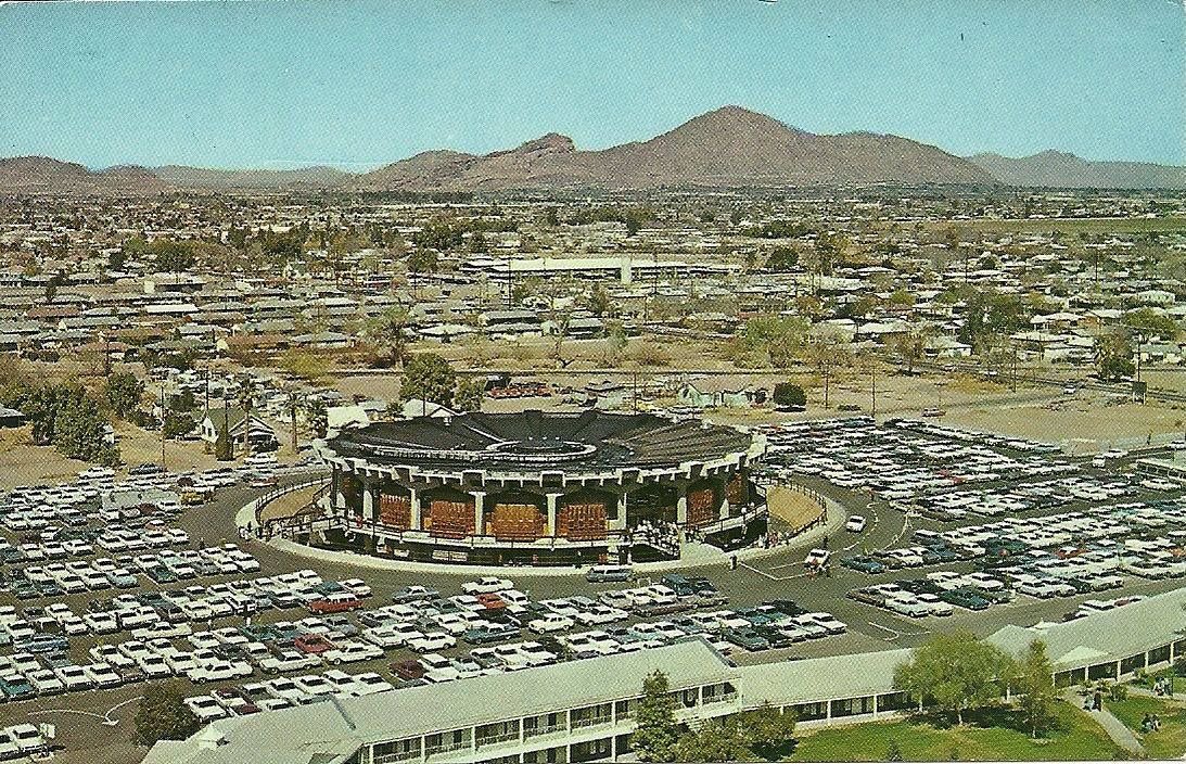 Throwback Thursday! ⭐️🎥 Originally the theatre was envisioned as a multipurpose conference center. It’s futuristic design features a circular structure. The exterior once boasted copper-clad “pods” all the way around, giving it a distinctive mid-century modern appearance.