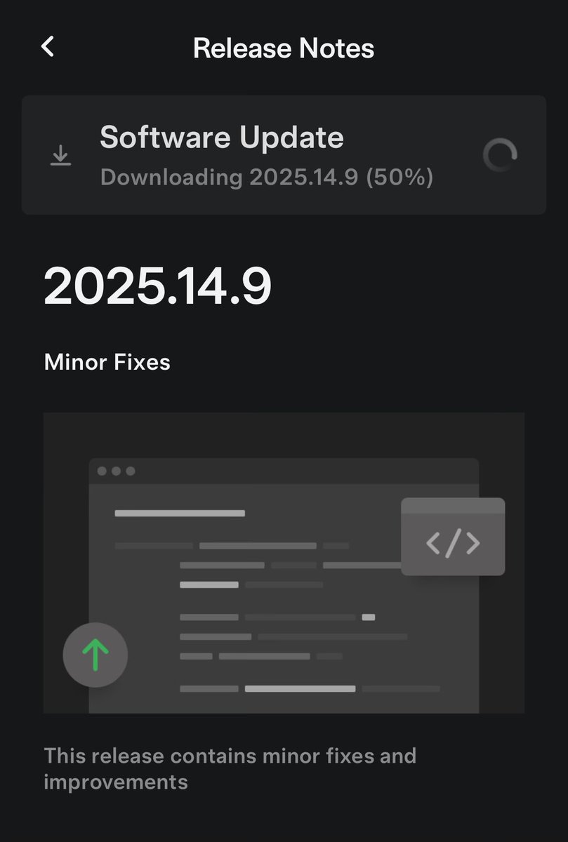 Just got update 2025.14.9 on my AI3 Model 3!

Just minor fixes