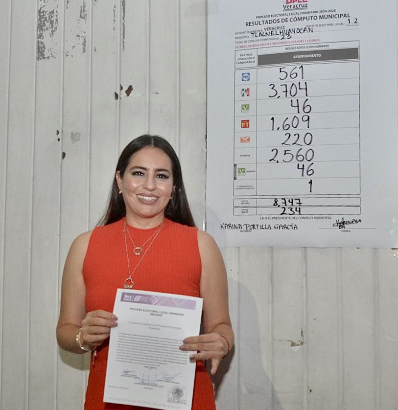 Con el corazón lleno de bendición, alegría y un profundo sentido de responsabilidad, recibí mi Constancia de Mayoría como Presidenta Electa de mi querido Tlalnelhuayocan. 

¡Gracias mi Tlalnelhuayocan, por esta oportunidad histórica!