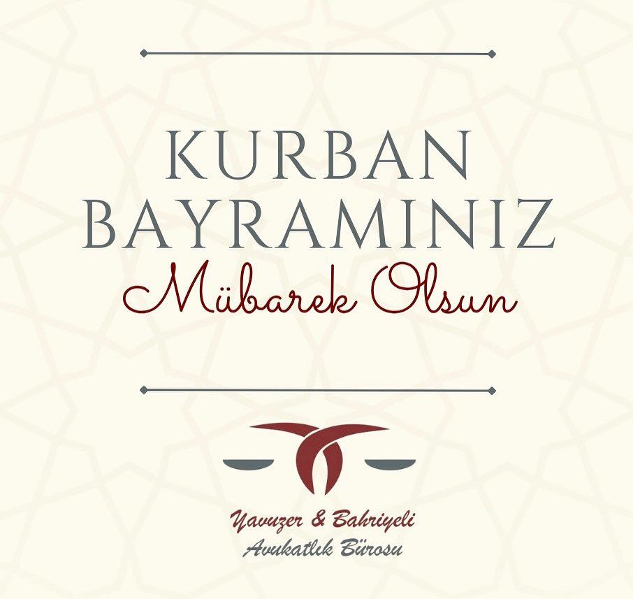 ybavukat's tweet photo. Kurban bayramınız mübarek olsun. Nice bayramlara… https://t.co/vLjbYNI5cC