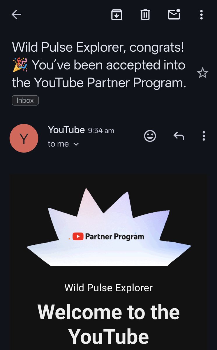 wildpulseexplor's tweet photo. 🎉 Big News!
My YouTube channel Wild Pulse Explorer is now officially monetized! 💰✅
Thanks to @YouTube for the opportunity and to @vidIQ for the amazing support and tools that helped me grow.
Let’s keep exploring the wild together! 🌍🔥
#YouTubePartner #WildPulseExplorer #vidIQ https://t.co/zGmi668mMj
