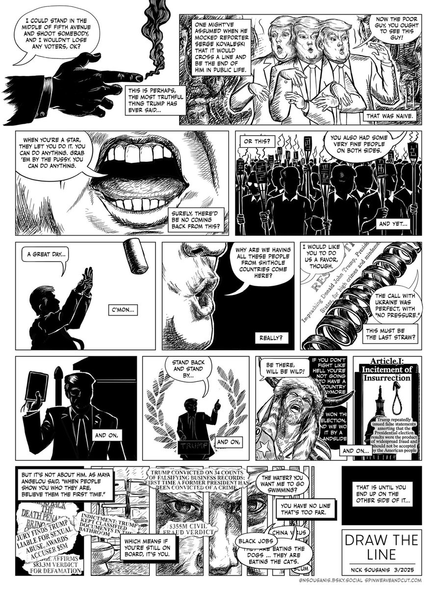 In case anyone needs more fodder on this day, this guy has told us who he was all along and continues to remind us daily. Letting him and his ilk destroy our country is only possible because too many people heard him and said, I’m ok with that…
spinweaveandcut.com/draw-the-line/