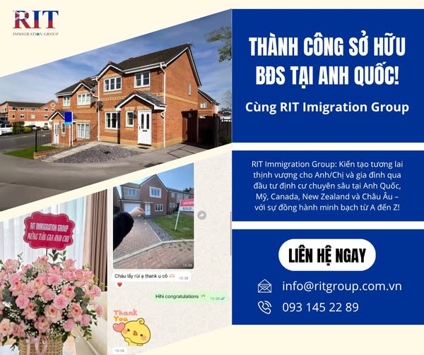 Rit_Immigration's tweet photo. 🎉 CHÚC MỪNG KHÁCH HÀNG RIT: Giấc mơ Bất động sản Anh Quốc trị giá £440,000 đã thành hiện thực! 🏡🇬🇧

RIT Immigration Group tự hào khi đồng hành cùng khách hàng sở hữu thành công ngôi nhà mơ ước tại Vương Quốc Anh.

https://t.co/SPs56etikF https://t.co/A4u4fa9W3W