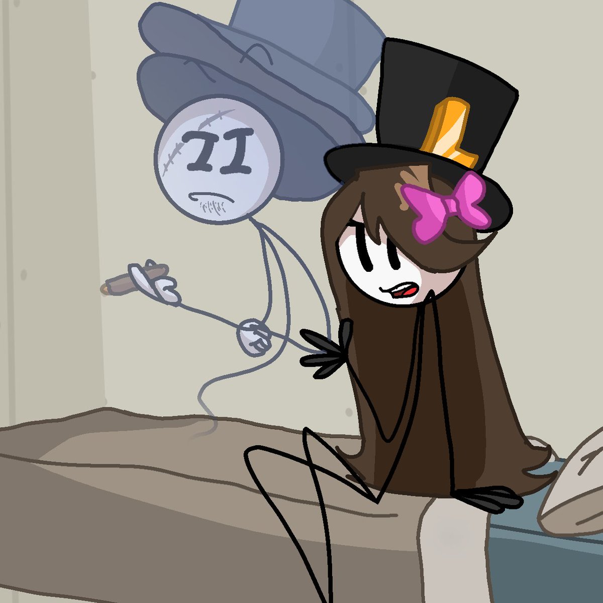 Lara04123's tweet image. Just remembered an old local meme from an RP involving Wilford — I REALLY loved the idea, so I just had to draw it! #THSC #ос #SirWilfordIV #thscSirWilfordIV #ThscOc #BurtCurtis #ThscBurtCurtis #art