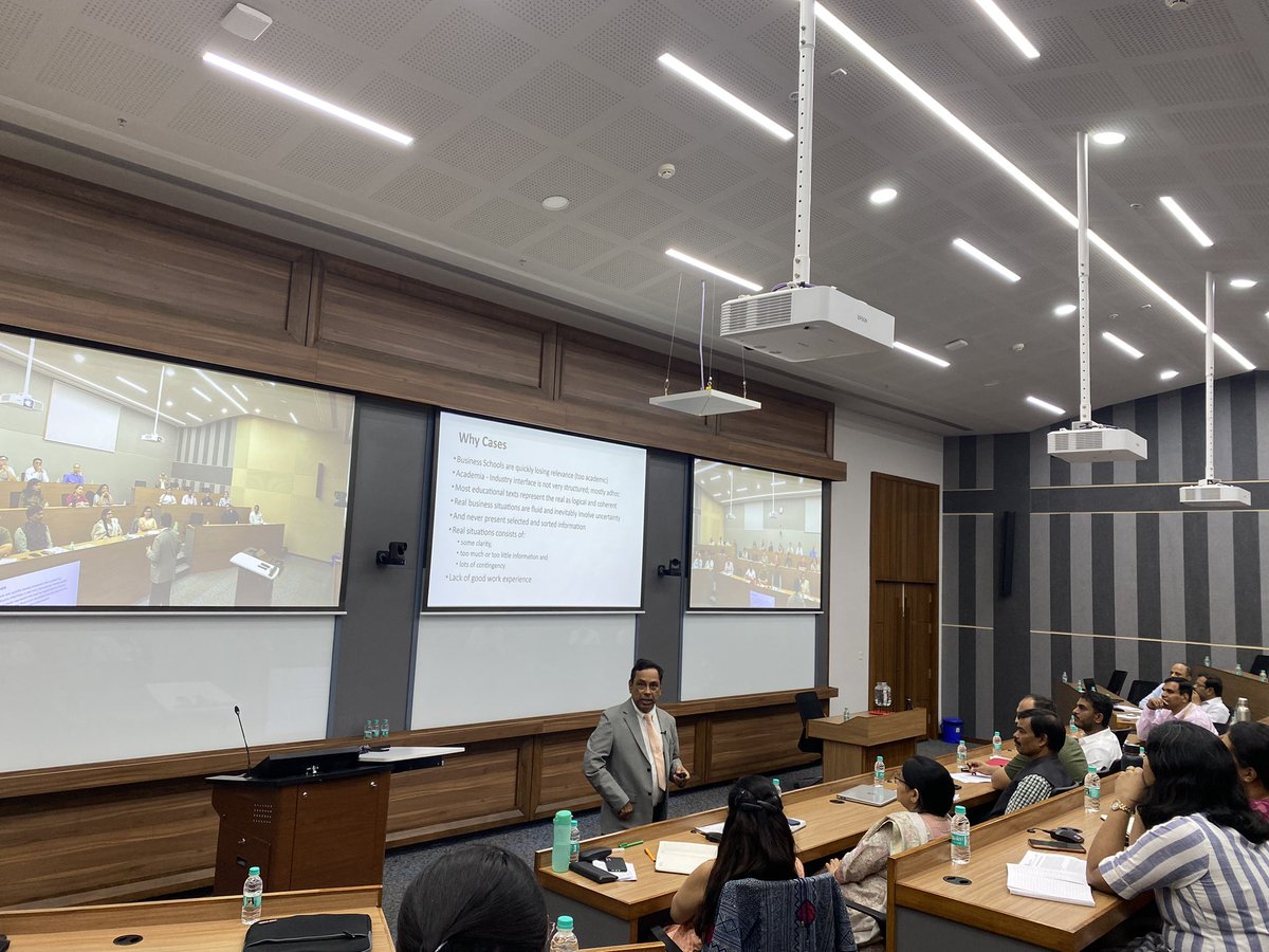 Dwari1008's tweet image. Excited to launch a one day case method teaching workshop for our SOB and SOE faculty at MineRVa today. 
It is conducted by IIM Lucknow's senior professor 
Dr. Prakash Singh
@MineRVaXLead 
@_RVUniversity_ 
@RVInstitutions 
#facultydevelopmentprogramme