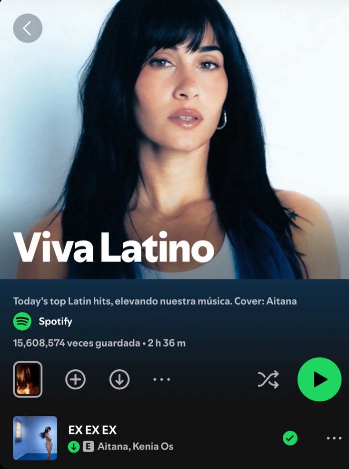 aitanaxseason's tweet photo. Spotify Playlist — Viva Latino (15,6M):
#1. “EX EX EX” — @Aitanax & @KeniaOS https://t.co/ZHFLy6ESFc