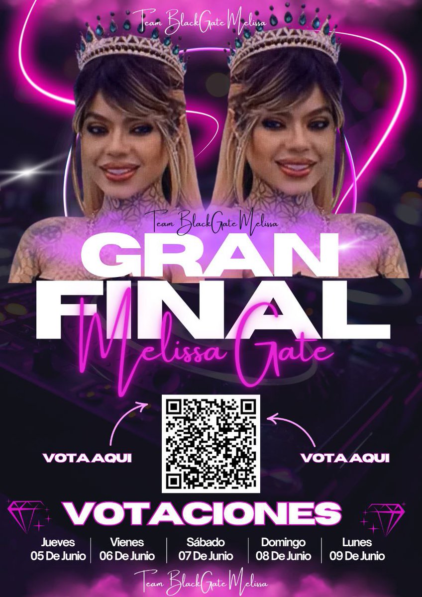 ACTIVENSE PORQUE LA PANDILLA SIGUE VOTANDO MASIVAMENTE POR MELISSA GATE PARA LA GRAN FINAL, VAMOS CON TODA 

#LaCasaDeLosFamososCol #LaCasaDeLosFamososCol2
