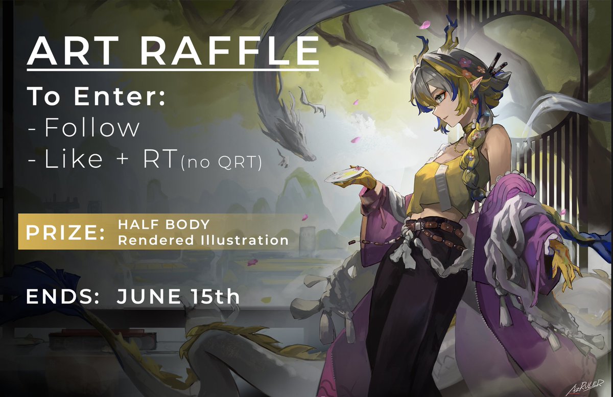 ART RAFFLE for 10K, graduation, and Birthday!

Prize:   HALF BODY Rendered Illustration
To enter: 
-Follow 
-Like + RT (no QRT)   

Ends on June 15th