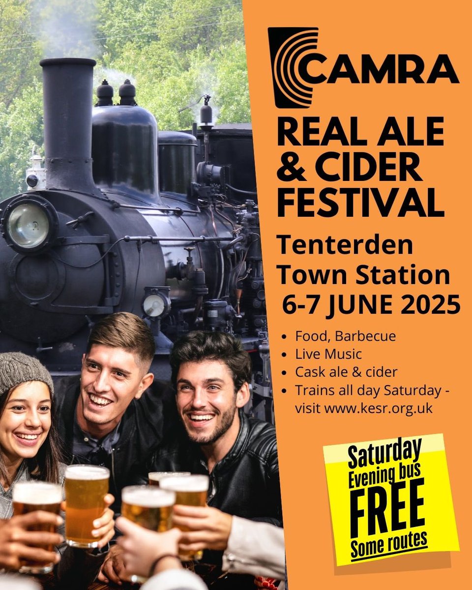 Maidstone & Mid Kent CAMRA (@mmkcamra) on Twitter photo The <a href="/AFRMCAMRA/">AFRM CAMRA</a> beer festival at the Kent & East Sussex Railway starts today at #Tenterden station.
We’re paying a visit tomorrow, meet on the 1015 <a href="/ArrivaKent/">Arriva Kent</a> service 12 departure from Maidstone. The <a href="/AFRMCAMRA/">AFRM CAMRA</a> beer festival at the Kent & East Sussex Railway starts today at #Tenterden station.
We’re paying a visit tomorrow, meet on the 1015 <a href="/ArrivaKent/">Arriva Kent</a> service 12 departure from Maidstone.