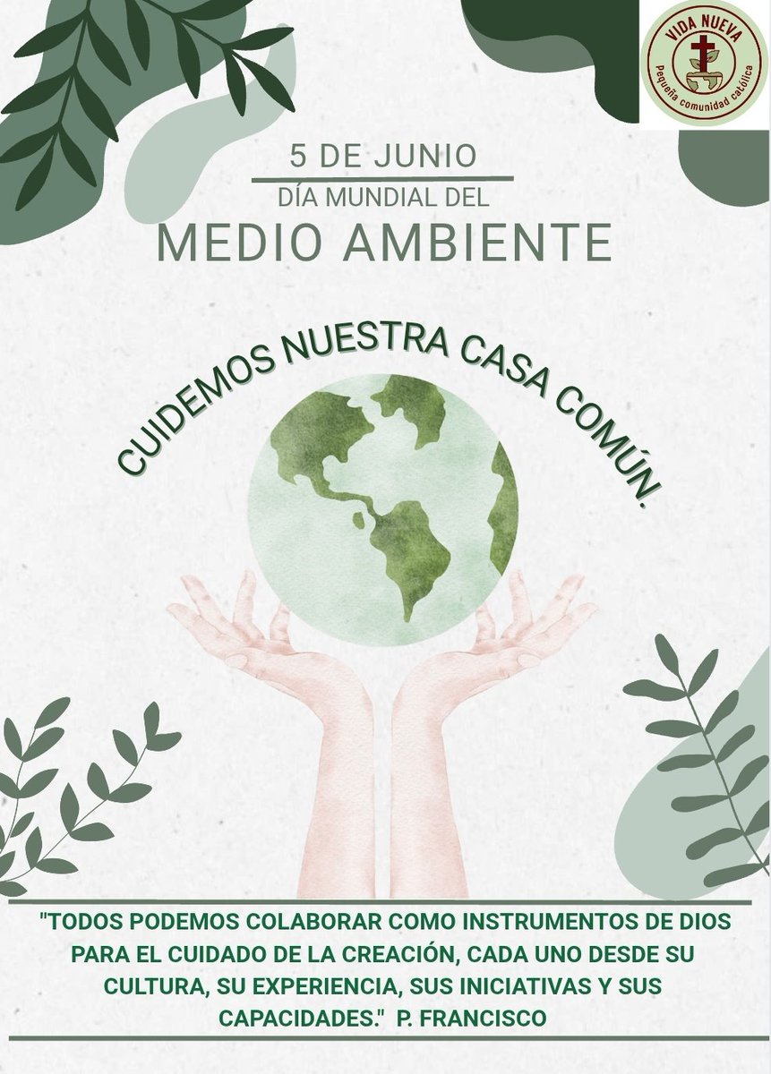 " Todos podemos colaborar como instrumentos de Dios para el cuidado de la creación, cada uno desde su cultura, su experiencia, sus iniciativas y sus capacidades." 
P Francisco.
#LaudatoSi