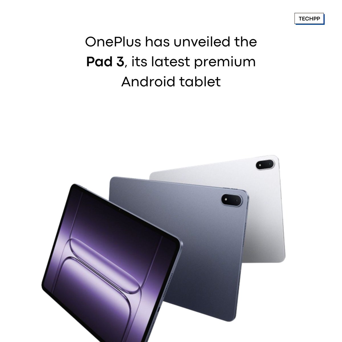techpp's tweet image. OnePlus Pad 3 goes official with flagship specs 

#OnePlusPad3 #AndroidTablet #Snapdragon8Elite