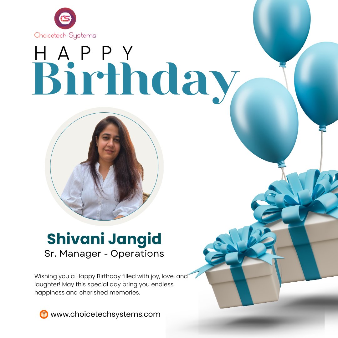ChoicetechSyst1's tweet image. Wishing you a Happy Birthday filled with joy, love, and laughter! May this special day bring you endless happiness and cherished memories.

#birthdays #choicetechsystems #celebrations