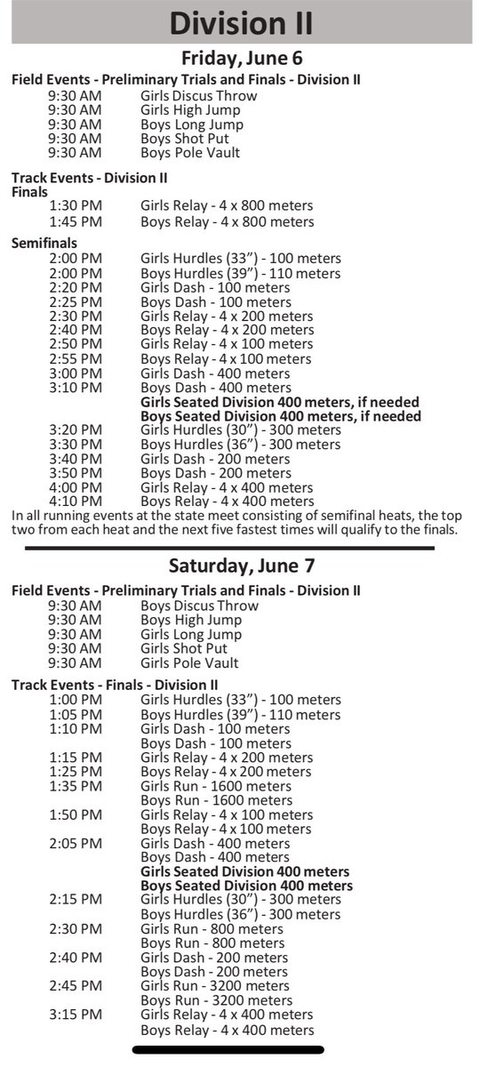 Here’s the timed schedule for Friday &amp; Saturday: