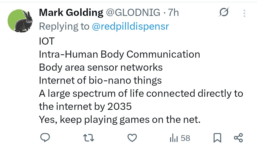 David (@davidprice96469) on Twitter photo Mark has worked out what the 5G phone masts are for. It's the "Internet of bio-nano things". I nominate Mark for the Nobel prize for Scientific Illiteracy and General BS π Mark has worked out what the 5G phone masts are for. It's the "Internet of bio-nano things". I nominate Mark for the Nobel prize for Scientific Illiteracy and General BS π