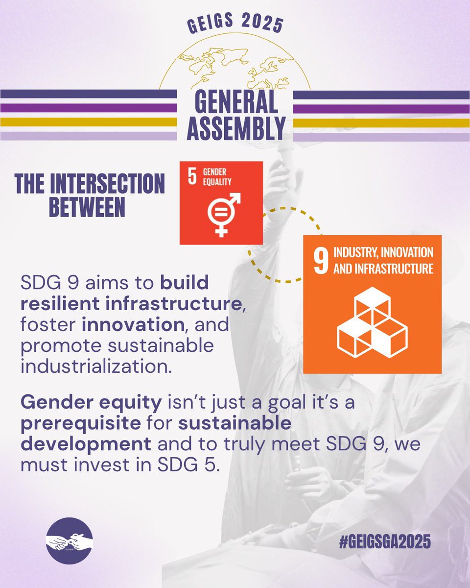 ✨Get ready for an impactful experience at #GEIGSGA2025

We're diving deep into the Sustainable Development Goals and shining a spotlight on how #GenderEquity intersects with crucial issues like climate change, conflict resolution, access to healthcare, &amp; institutional reform🌎