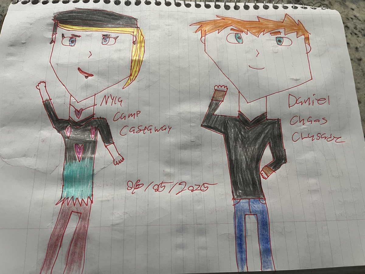 Did some drawings of multiple characters,here’s 7 of them.
#RevolutionIsland #DisventureCamp #RealityResort #TheMillionGameAcademy #CampDrama #CampCastaway #ChaosCrusade 
<a href="/ItsKyleeJade/">Kylee Jade | Voice Actor ✨</a> @JeremiahCole777 <a href="/TheLimeyBoi/">LimeProductionz</a> @JalenAkers_ <a href="/ChaosCrusade_/">Chaos Crusade Project</a> <a href="/GoldenGooseGang/">Jpeg | Golden Goose Productions</a>