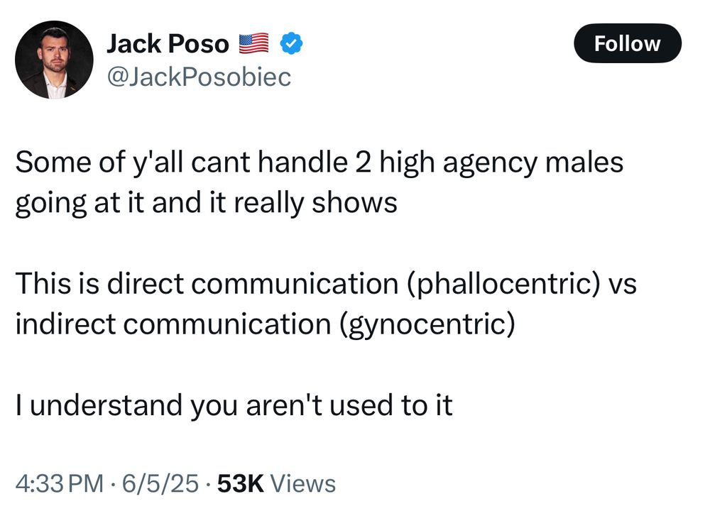 I don't know, making a supreme bitchy insinuation and then turning up your chin and swishing away doesn't seem especially phallocentric..?