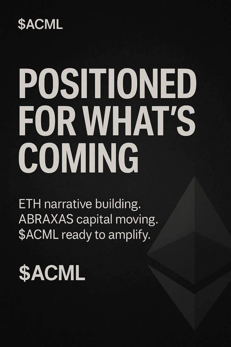 And $ACML is perfectly positioned to amplify what’s coming.

Not noise. Not hype.
Just being in the right alignment before the next wave hits.

Get ready.