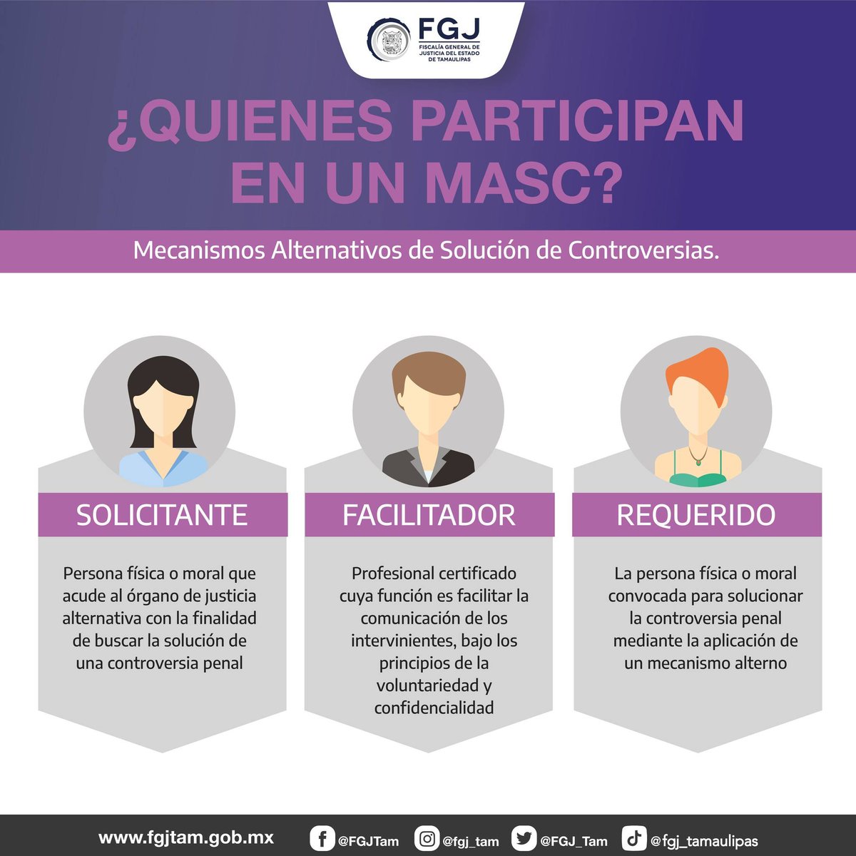 #FGJT_Informa
Conoce y haz uso de los Mecanismos Alternativos de Solución de Controversias #MASC