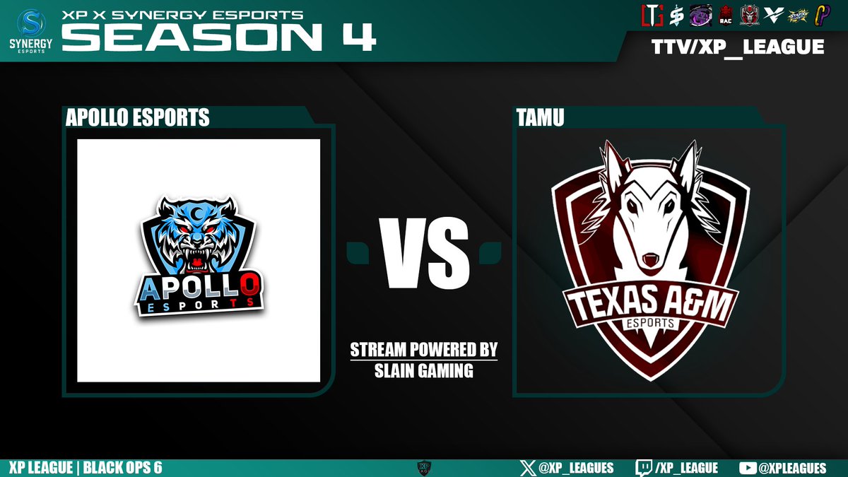 XP League (@xp_leagues) on Twitter photo 🟣XP x @synesportsgg Season 4🟣
WEEK 1
@apolloesports23 🆚 <a href="/TAMU_COD/">TAMU Call of Duty</a>
🎙: <a href="/DCTrig/">Trig</a>
📺: twitch.tv/xp_league
🔋Stream Powered By <a href="/SlainGGs/">SLAiN Gaming</a> 🟣XP x @synesportsgg Season 4🟣
WEEK 1
@apolloesports23 🆚 <a href="/TAMU_COD/">TAMU Call of Duty</a>
🎙: <a href="/DCTrig/">Trig</a>
📺: twitch.tv/xp_league
🔋Stream Powered By <a href="/SlainGGs/">SLAiN Gaming</a>