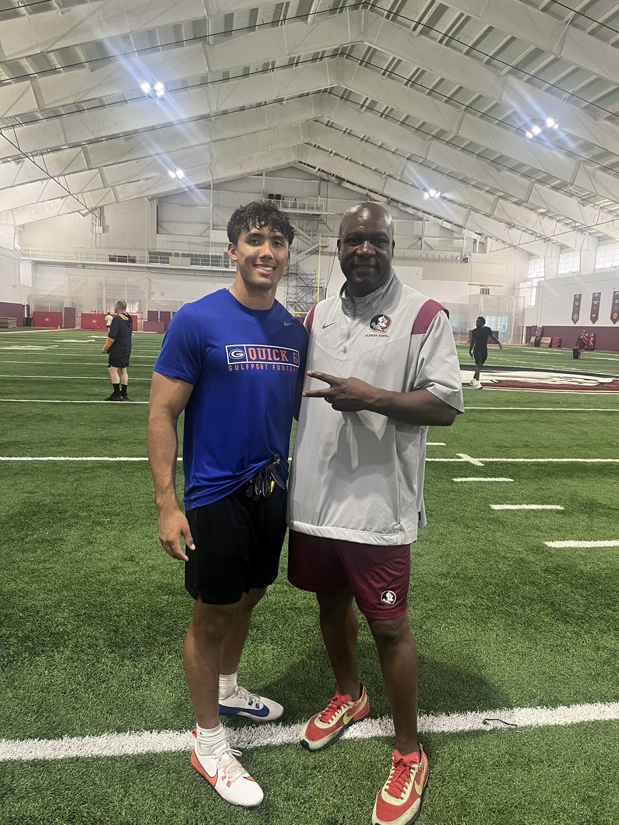 CooperHCrosby's tweet image. Had a great day in Tallahassee today putting in some work!🍢💪🏽@CoachYACJohnson @CoachJRut @coach_pennock @Gulfport_FB