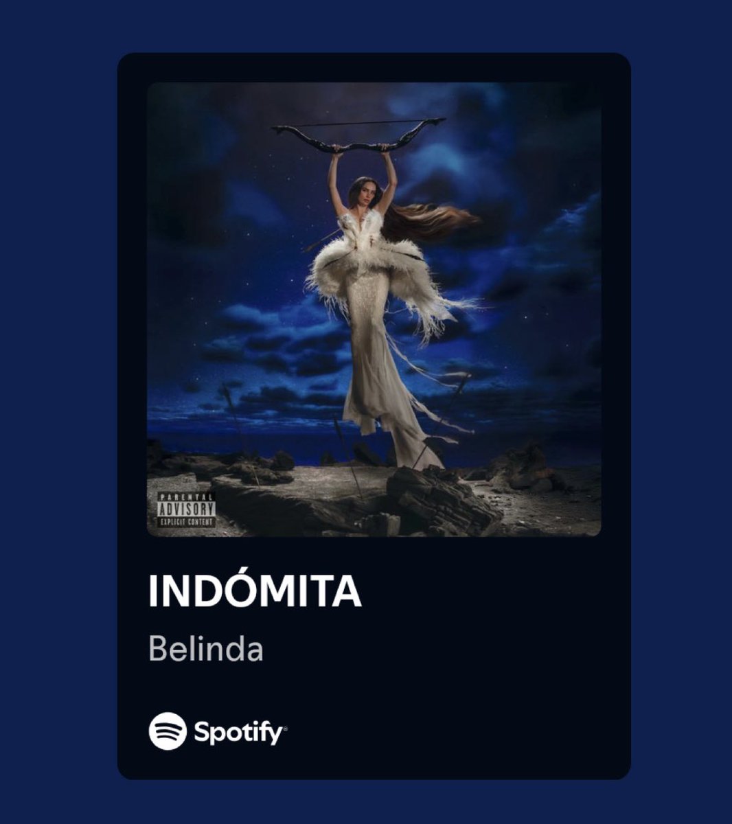 SpotifyMexico's tweet image. ¡Por fin está aquí! INDÓMITA de Belinda 🏹🌸

👉🏻 open.spotify.com/album/48Eo9WM3…
