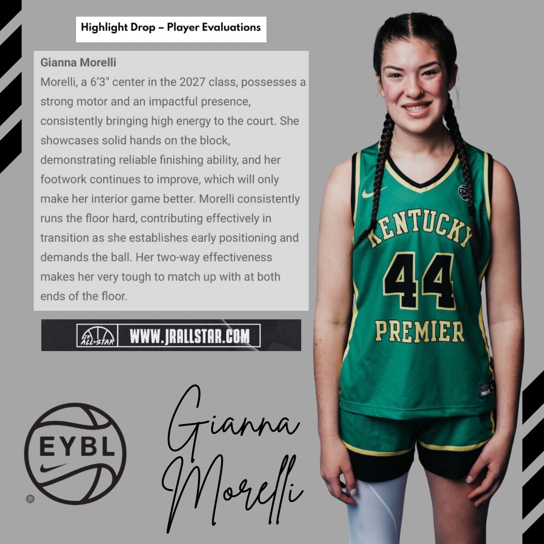 Gianna Morelli (@giannammorelli) on Twitter photo Thank you for the evaluation! <a href="/JrAllStarBB/">Jr. All-Star Girls Basketball</a> <a href="/PriceJameson1/">Jameson Price</a>
<a href="/KentuckyPremier/">Kentucky Premier EYBL</a> <a href="/LadyTrojansGBB/">Bishop Chatard Girls Basketball</a> Thank you for the evaluation! <a href="/JrAllStarBB/">Jr. All-Star Girls Basketball</a> <a href="/PriceJameson1/">Jameson Price</a>
<a href="/KentuckyPremier/">Kentucky Premier EYBL</a> <a href="/LadyTrojansGBB/">Bishop Chatard Girls Basketball</a>