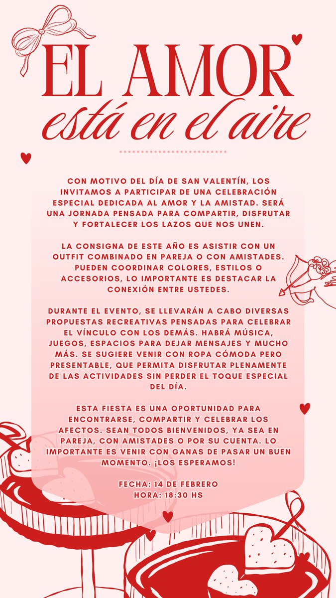 PWA_Oficial's tweet photo. 🌹FIESTA DE SAN VALENTIN❤️

Sabemos que el amor esta en el aire y para tan esperada fecha la academia junto al consejo a decidido hacer una fiesta didáctica!

Los esperamos! ♥
#PandorasWisdomAcademy #PWA https://t.co/QXZeXHi81h