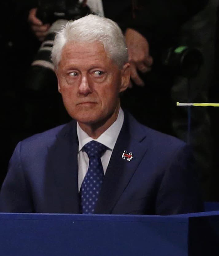Bill Clinton right now with the Democrats calling for the Epstein Client List to be released.