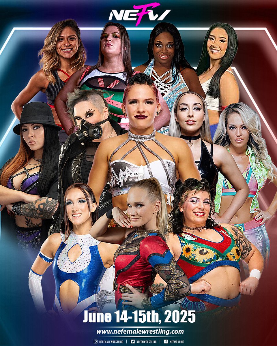 NEFW (@nefemwrestling) on Twitter photo Next shoot coming up on 6/14-15! Send all requests to our email below
📩 nefemalewrestling@gmail.com
#WomensWrestling #wrestling #nefw Next shoot coming up on 6/14-15! Send all requests to our email below
📩 nefemalewrestling@gmail.com
#WomensWrestling #wrestling #nefw