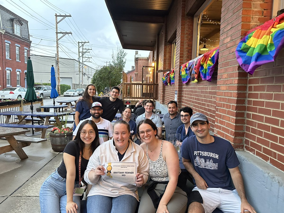 Annie (@amapffel) on Twitter photo The third Golden Hour Happy Hour (our <a href="/PittSurgery/">Pitt Surgery</a> resident run trauma/acs journal club) and this time we had our amazing trauma fellow Brittany Fenner leading the discussion about the new <a href="/WesternTrauma/">WesternTrauma</a> damage control resusitacion guidelines! The third Golden Hour Happy Hour (our <a href="/PittSurgery/">Pitt Surgery</a> resident run trauma/acs journal club) and this time we had our amazing trauma fellow Brittany Fenner leading the discussion about the new <a href="/WesternTrauma/">WesternTrauma</a> damage control resusitacion guidelines!