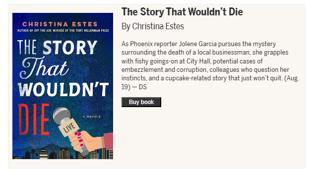 Whoo hoo! <a href="/BostonGlobe/">The Boston Globe</a>  - yes, the Boston Globe! - included THE STORY THAT WOULDN'T DIE in its summer reading list.

Many thanks to @daneetsteffens for choosing my book and writing an amazing, succint summary. 

<a href="/MinotaurBooks/">Minotaur Books</a>  #TheStoryThatWouldntDie