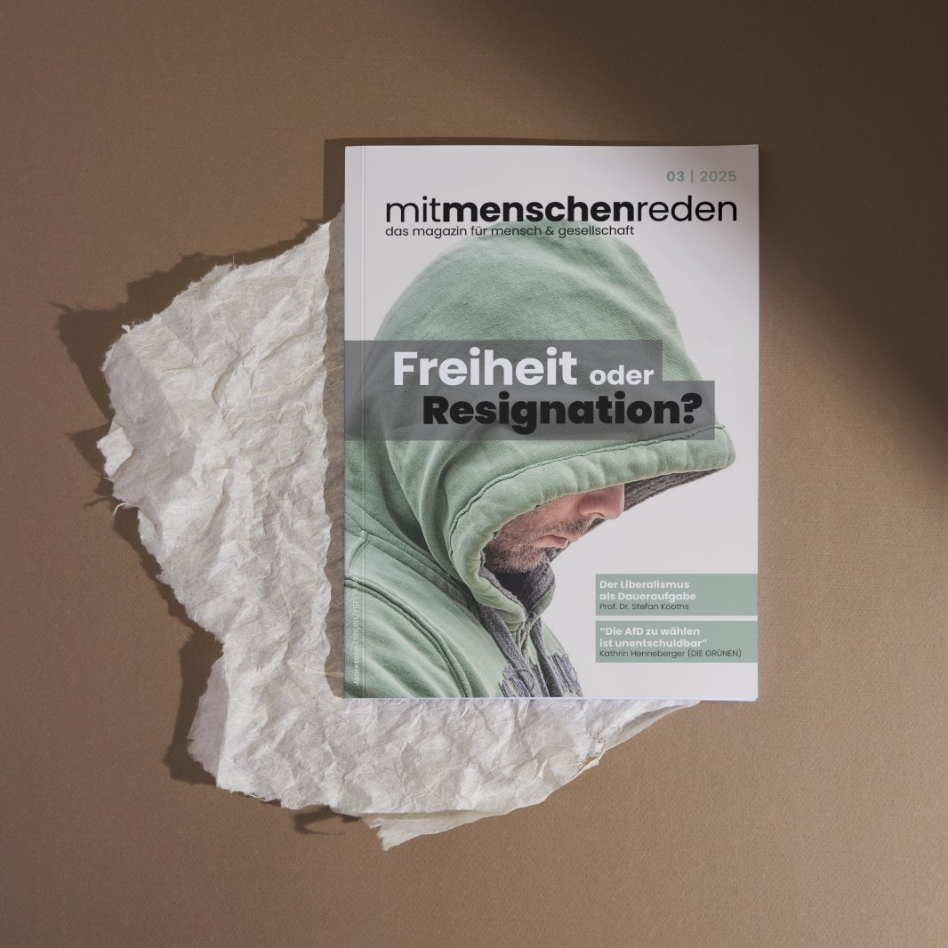„Freiheit - oder Resignation“ ⁉️ 

✅ Die neue Ausgabe von MITMENSCHENREDEN (2025-03) ist bereits jetzt erschienen. Hier wird permanent ein #Perspektivenwechsel geradezu „erzwungen“. 

😃 Jetzt kostenlos lesen! 

Im Fokus: Der Zustand unserer #Demokratie. Der Rückzug vieler