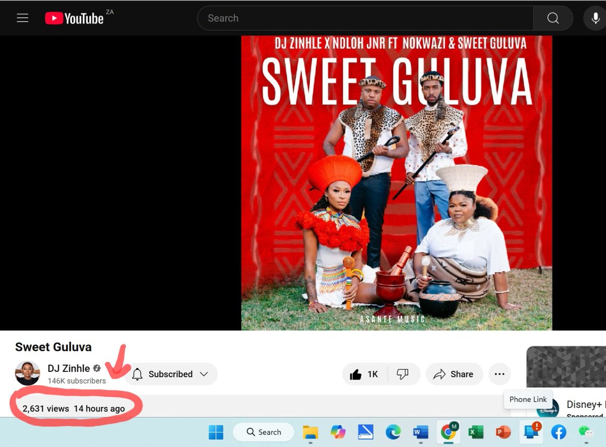 🥹Please, kindly go stream Sweet Guluva on YouTube, Dj Zinhle's channel.  Let's hit 1 million views abeg! Stream no less than 30sec. otherwise your view won't count &amp; no looping😘🎵❤️‍🔥.

STREAM SWEET GULUVA
SWEET GULUVA THE ARTIST
#SweetGuluvaIsOutNow 
#AkhonamathembaZwane