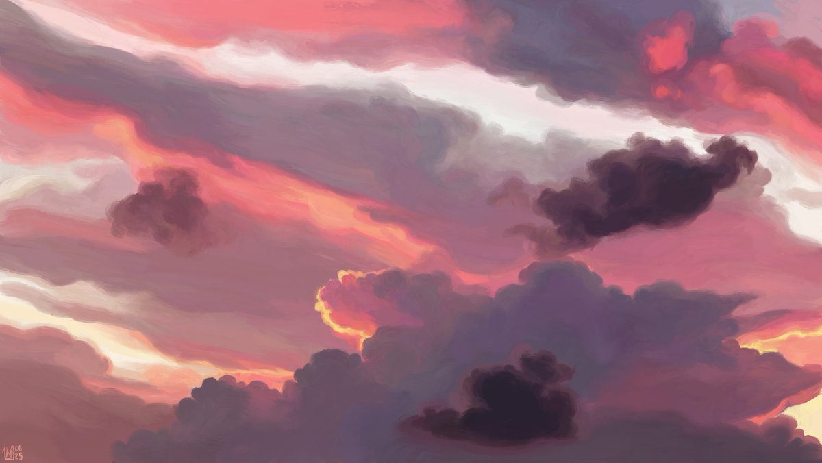 We report under the fastest clouds that we have seen in some time: it is a dry morning, which we are thankful for given this wild wind. It feels quite pleasant when we step outside, even though our hair is very much in our face. Flashes of pink light catch us through the clouds.