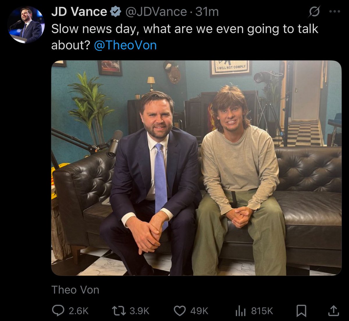 This is him saying he knows Trump is a child predator