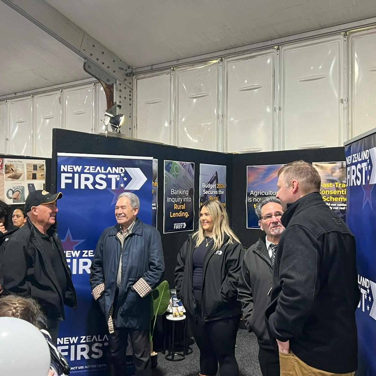 The New Zealand First team at Fieldays 2024 – come along and see us at Mystery Creek Fieldays 2025, 11-14 June, RM18 in the Rural Living Marquee.