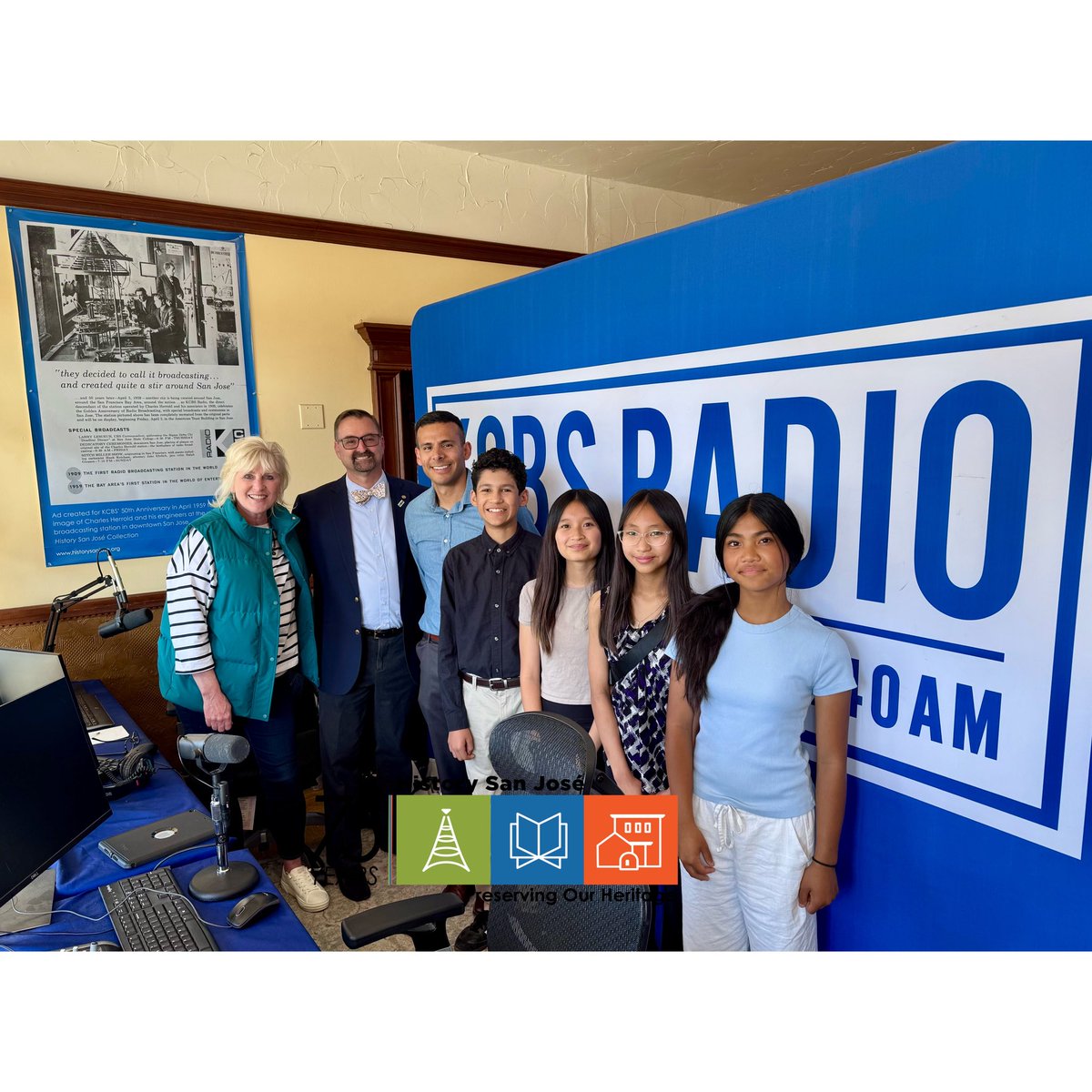 Welcome 7th graders from <a href="/QuimbyOakLobos/">Quimby Oak Middle School</a> Middle School —part of the annual “Do You Know  the Way to San Jose?” Project <a href="/HistorySanJose/">History San Jose</a> at the <a href="/KCBSRadio/">KCBS 106.9 FM/740 AM</a> <a href="/KCBSAMFMTraffic/">KCBS Radio - The Traffic Leader</a> Southbay Bureau!