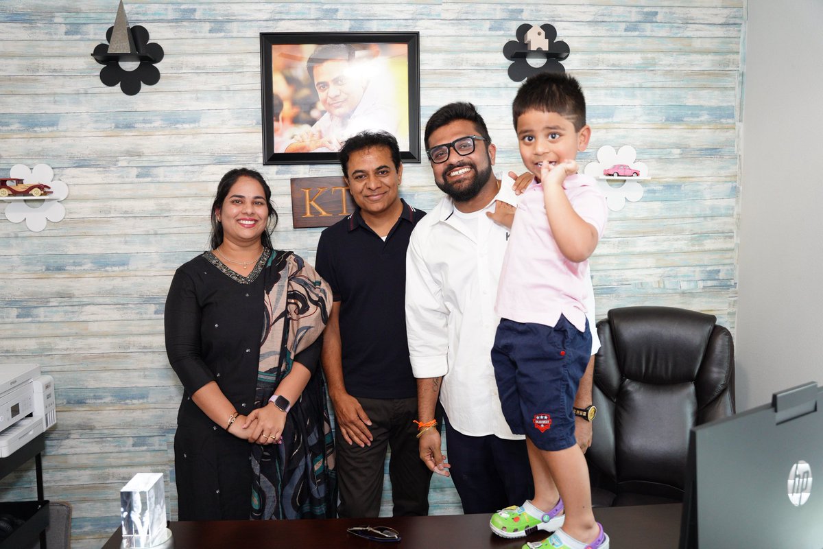 Would like to introduce a few individuals who’ve left me with some very fond memories from Dallas 

1) Met with a couple Shravani and Uday Kumar Reddy who  named their kids as “KCR”!

- Katta Advaith Chandra Reddy
- Katta Advik Chandra Reddy

2) The passionate Kishore who drove 2