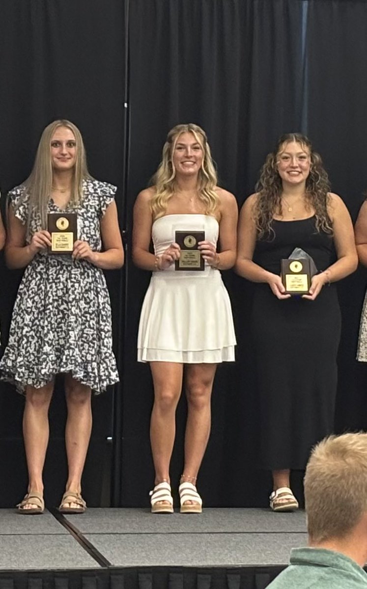 Congratulations to (L-R) Ella Barry, Mallory Mason and Catie Himes who were recognized tonight as members of the Sagamore Conference First Team All-Conference Softball Team.
