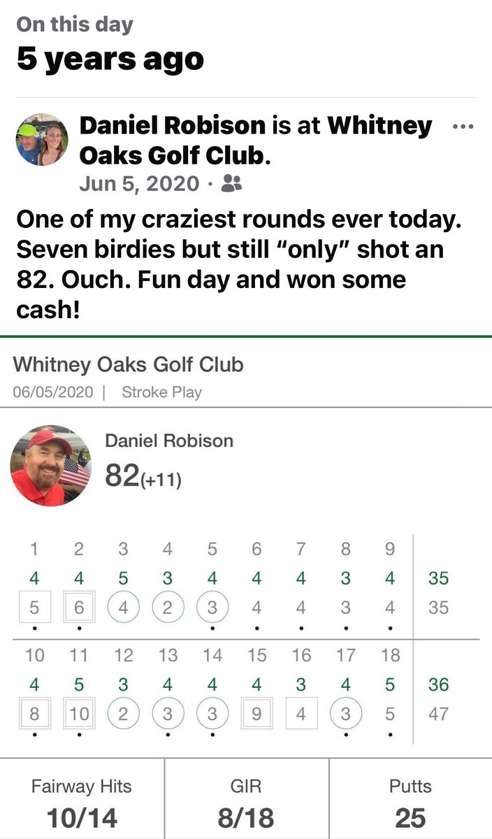 danielrobison's tweet image. Hey @shanebacon, how's this @PsychoScorecard from five years ago? An 82 that posted as a 74. Ouch what could have been.....