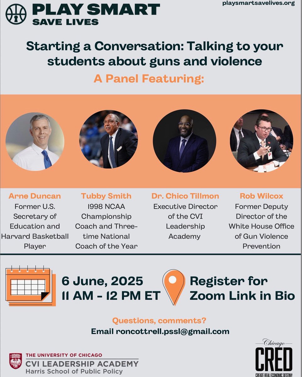 Sam Quigley Smith (@coachsquigley) on Twitter photo We hope to see you tomorrow morning on our Play Smart Save Lives Zoom! Featuring <a href="/arneduncan/">Arne Duncan</a> <a href="/CoachTubbySmith/">Tubby Smith</a> <a href="/CureViolence/">CureViolence</a> Register here: playsmartsavelives.org We hope to see you tomorrow morning on our Play Smart Save Lives Zoom! Featuring <a href="/arneduncan/">Arne Duncan</a> <a href="/CoachTubbySmith/">Tubby Smith</a> <a href="/CureViolence/">CureViolence</a> Register here: playsmartsavelives.org