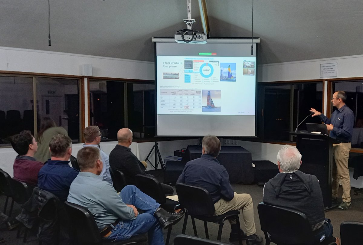 “Sailing Towards Sustainability” was the subject of Gurit Senior Engineer Yoan Stephant's presentation at the latest RINA gathering in Auckland. Yoan presented how sustainability principles are being applied in race boat construction. ⛵