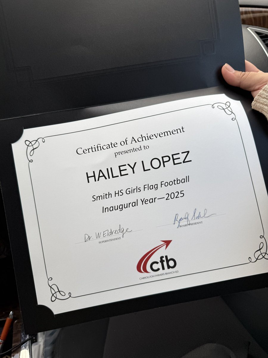 HaileyALopez's tweet image. I’m so honored for this opportunity, today myself and 3 athletes were recognized in our district School borad for flag football out of 100 over athletes. I’m extremely proud of our team, coaches and players. We coming strong this next 3 years! @CoachCPerez @NewmanSmithHS