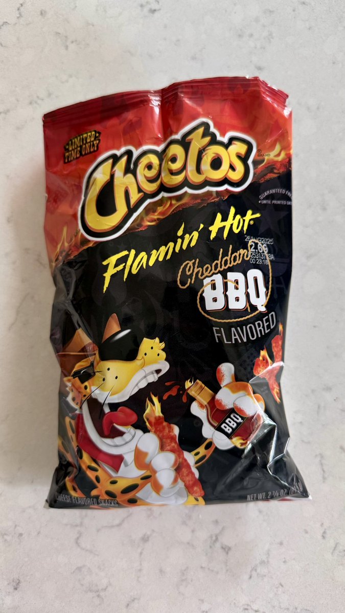 These are… good? Kind of. I’m not sure. I’m torn on them. 

The cheddar comes in strong. The BBQ is okay. But the Flamin’ Hot? Not to much. 

They remind of a lot of honey BBQ Fritos. My pure confusion means I’m giving them a 5/10. 

I guess they snack. Barely.